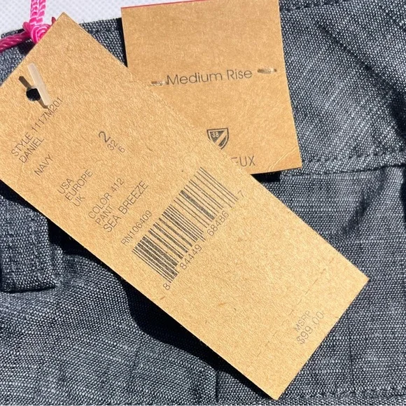 Cremieux NEW Navy/Grey Women's Trousers size 2 Medium Rise - Picture 5 of 7